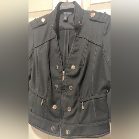 White House Black Market military style jacket w gold buttons Size: 6 #military - Picture 2 of 5